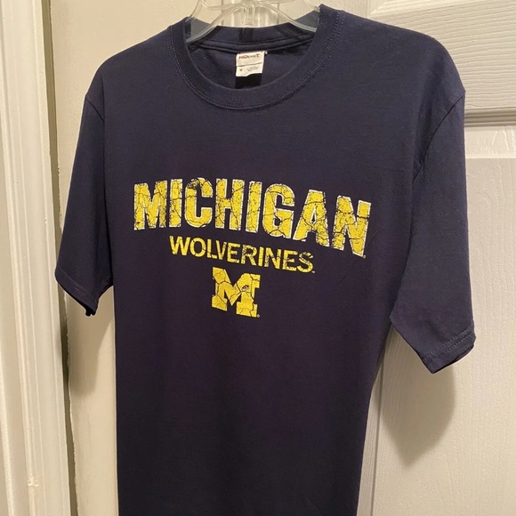 University of Michigan WOLVERINES Rivalry Threads & Distressed style Logo Tee - Picture 2 of 4